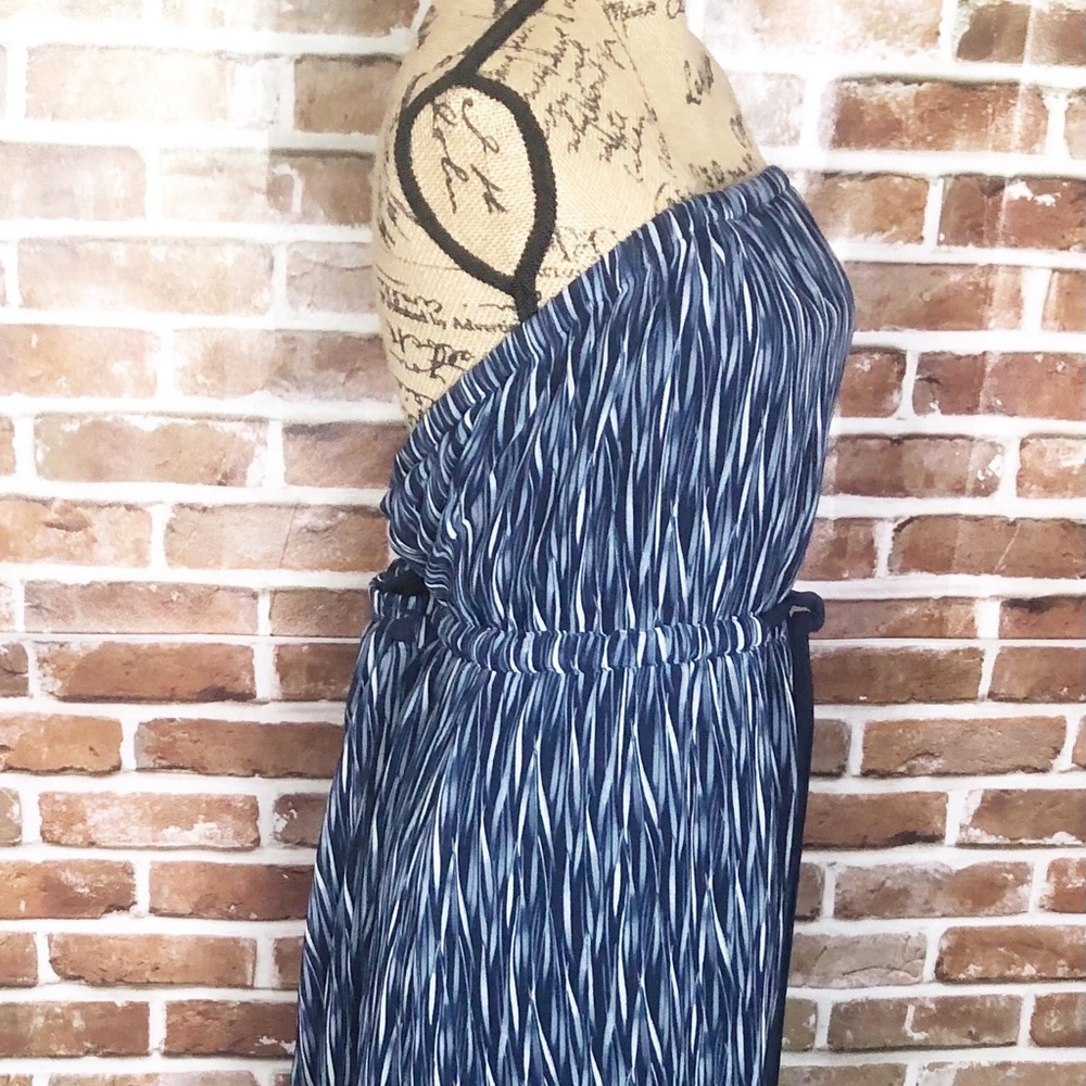 SOLD-Lane Bryant Blue Flowy Halter Top Maxi Dress - Picture 8 of 8